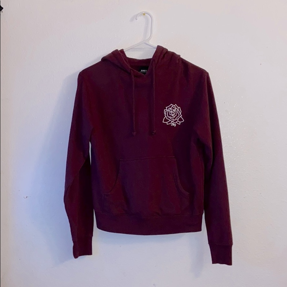 Maroon Obey Hoodie